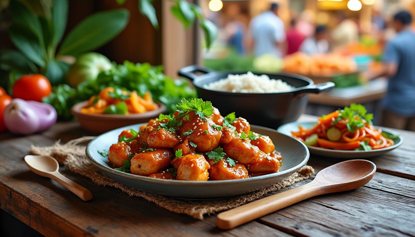 découvrez notre recette facile et gourmande de poulet au beurre de cacahuète : un plat savoureux, original et rapide à préparer, parfait pour régaler toute la famille !