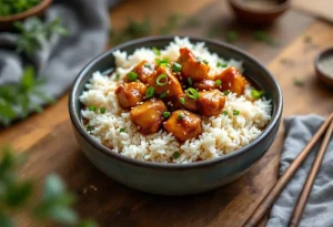 Poulet caramélisé soja ail-gingembre : l’astuce simple qui transforme votre riz en plat incroyable