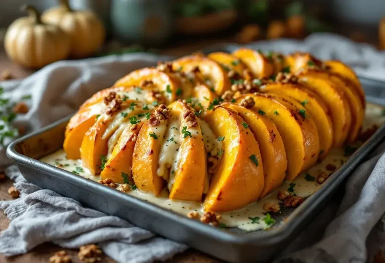 Attention : cette courge butternut tranchée comme un rôti et gratinée au four va illuminer votre automne