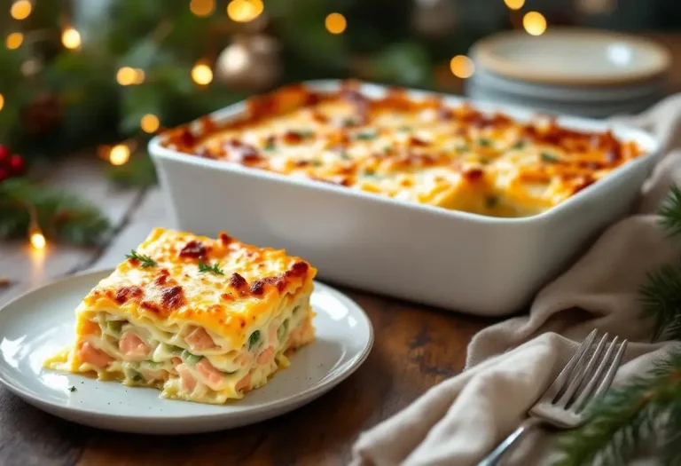 Avalanche de béchamel, saumon ultra fondant et fromage gratiné : ces lasagnes de Noël sont une pure folie