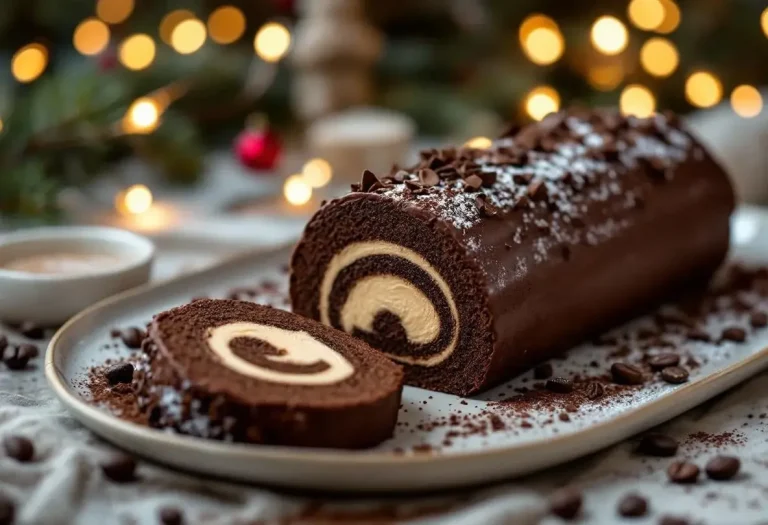 Cette bûche chocolat-café ultra fondante fait l’unanimité à Noël : chaque bouchée est un vrai moment de fête