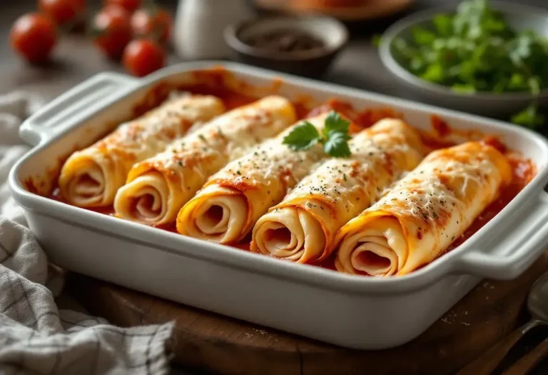 Crêpes roulées jambon-fromage gratinées au four : le dîner ultra simple