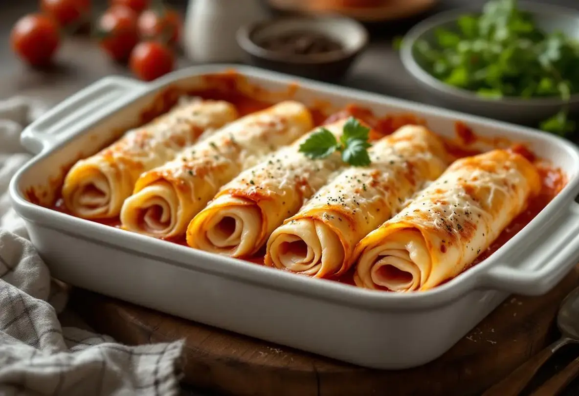 Crêpes roulées jambon-fromage gratinées au four : le dîner ultra simple