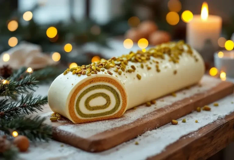 Envie d’épater à Noël ? Ce pâtissier révèle sa bûche pistache fleur d’oranger facile à refaire sans prise de tête