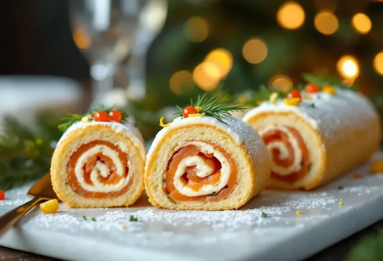 Repas de Noël : oubliez les toasts et les blinis, vos invités vont adorer ces mini bûches salées au saumon