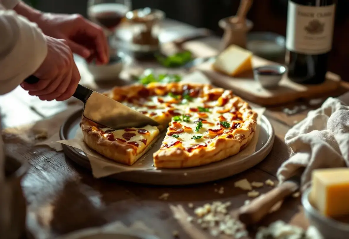 tarte aux poireaux et lardons
