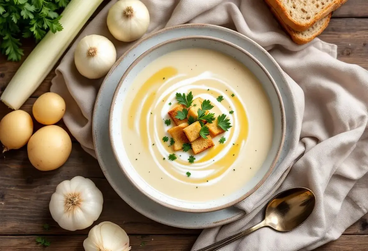 "Une de mes soupes préférées" - un velouté blanc ultra fondant, plein de goût et bon pour la santé