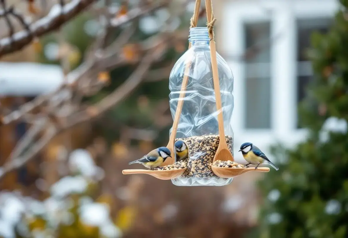 Voici comment une simple bouteille plastique devient une mangeoire parfaite pour les oiseaux